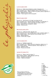 2018-43 menu restaurant