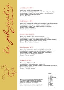 2018-49 menu restaurant